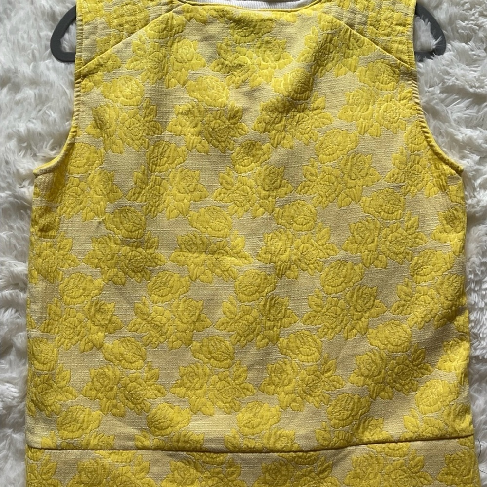 Zara Trafaluc‎ Yellow Jacquard Top Floral Texture Coquettecore Size Small - Picture 6 of 10